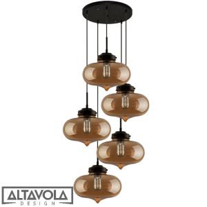 Altavola :: Żyrandol LONDON LOFT NO.1 CO B5 bursztynowy