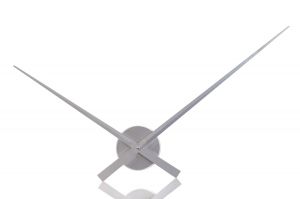 Zegar Little Big Time Alu Srebrny 80cm - srebrny