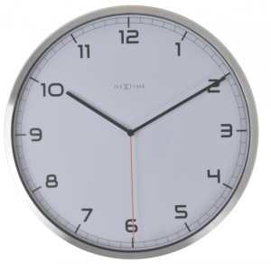 Nextime :: Zegar Ścienny Company Ø35cm Biały Arabskie Wskazówki