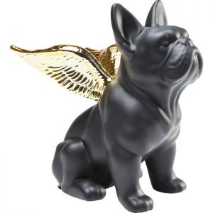 KARE Design :: Figurka Sitting Angel Dog czarno-złota