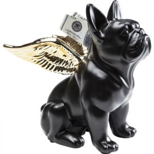 KARE Design :: Skarbonka Sitting Angel Dog czarno-złota