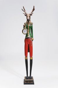 KARE Design :: Zegar biurkowy Gentleman Jeleń 66 cm - jeleń