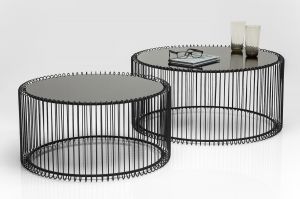 KARE Design :: Zestaw 2 stolików Wire Black