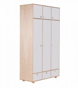 Kółko Krzyżyk :: Szafa 3-drzwiowa 215 x 120 szara
