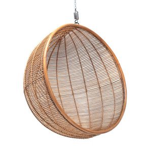 HK Living :: Wiszące krzesło Rotan Bowl - MIODOWY || miodowe