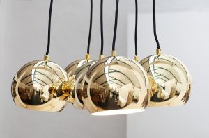 Lampa wisząca Calotta XL Gold - złoty (wnętrze: białe)