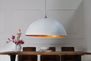 Lampa wisząca Gold Star biało-złota 70 cm