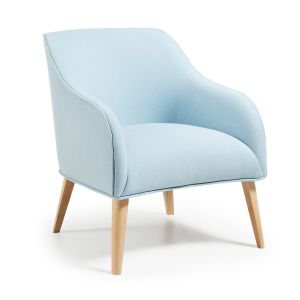 LaForma :: Fotel Lobby jasno niebieski - nogi naturalne