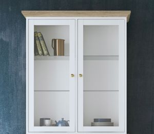 Witryna wisząca Paris 79862 biały - dąb sonoma