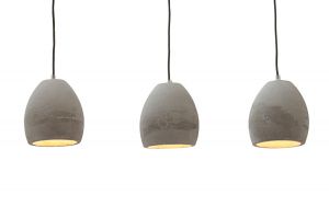 Lampa wisząca Concrete (zestaw trzech) - szara
