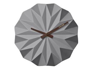 Karlsson :: Zegar ścienny Origami Ceramic Matt Grey