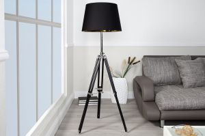 Lampa podłogowa Changes Black - Czarno-złoto-srebrny