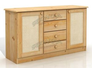 Komoda sosnowa Rattan 4/2