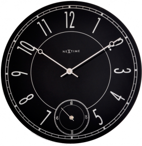 Nextime :: Zegar Ścienny Leitbring Ø 43 cm Czarny