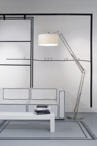 It\'s About RoMi :: Lampa podłogowa MILANO - niklowa podstawa - podłogowa niklowa