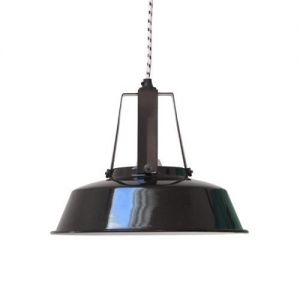 HK Living :: Przemysłowa lampa czarna Workshop, rozm. M - czarna M
