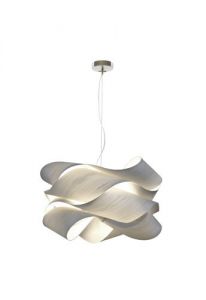 LZF :: Lampa wisząca Link Duża 69x40 cm biała - beżowy || biały