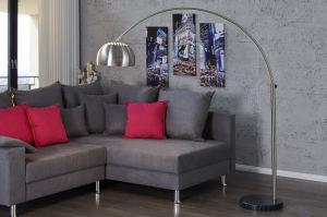 Lampa podłogowa Murano 170-210 cm srebrna