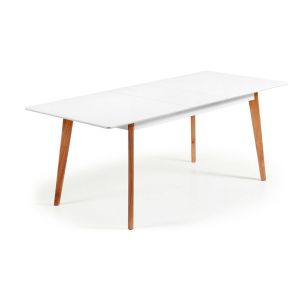 LaForma :: Rozkładany biały stół Meety 160-(200) x 90 cm - wzór 2