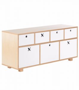 Kółko Krzyżyk :: Komoda niska 120 x 40 biała
