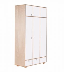 Kółko Krzyżyk :: Szafa 3-drzwiowa 215 x 120 biała
