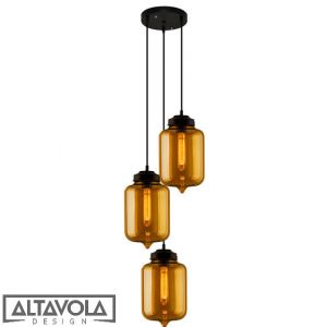 Altavola :: Żyrandol LONDON LOFT NO.2 CO BI bursztynowy